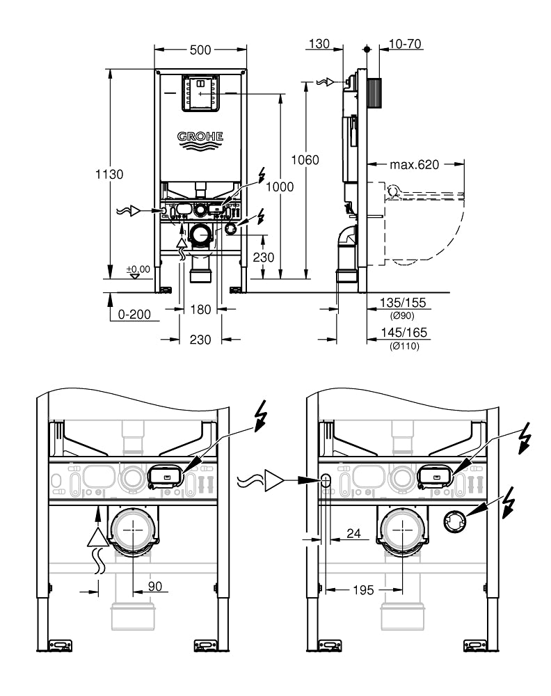 Rapid SLX ugradni vodokotlić 39596000