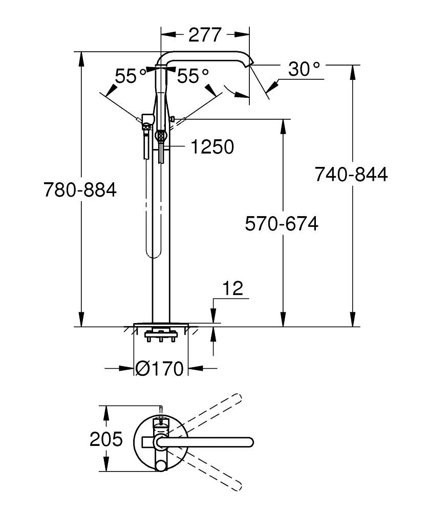 Essence podna baterija za kadu 25248001