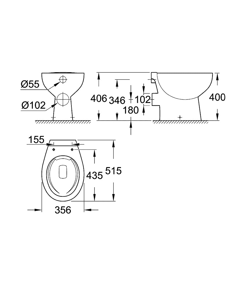 Bau Ceramic podna WC šolja baltik 39430000
