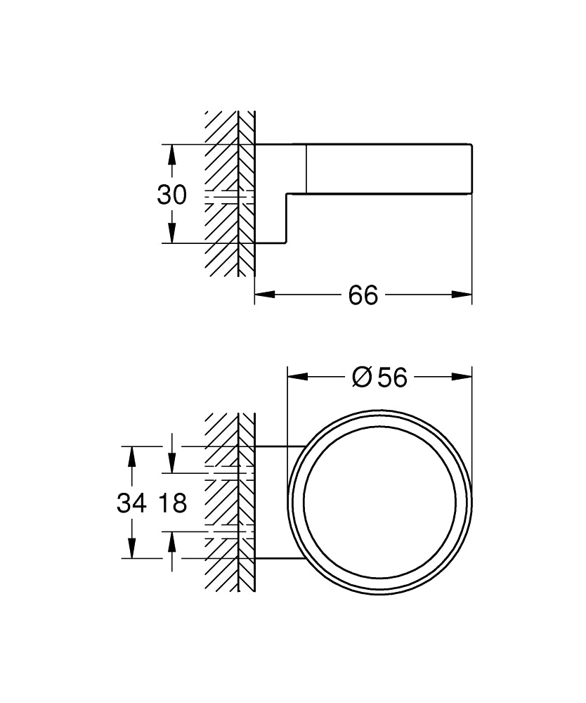 Selection zidni nosač čaše dozatora hard graphite 41027A00