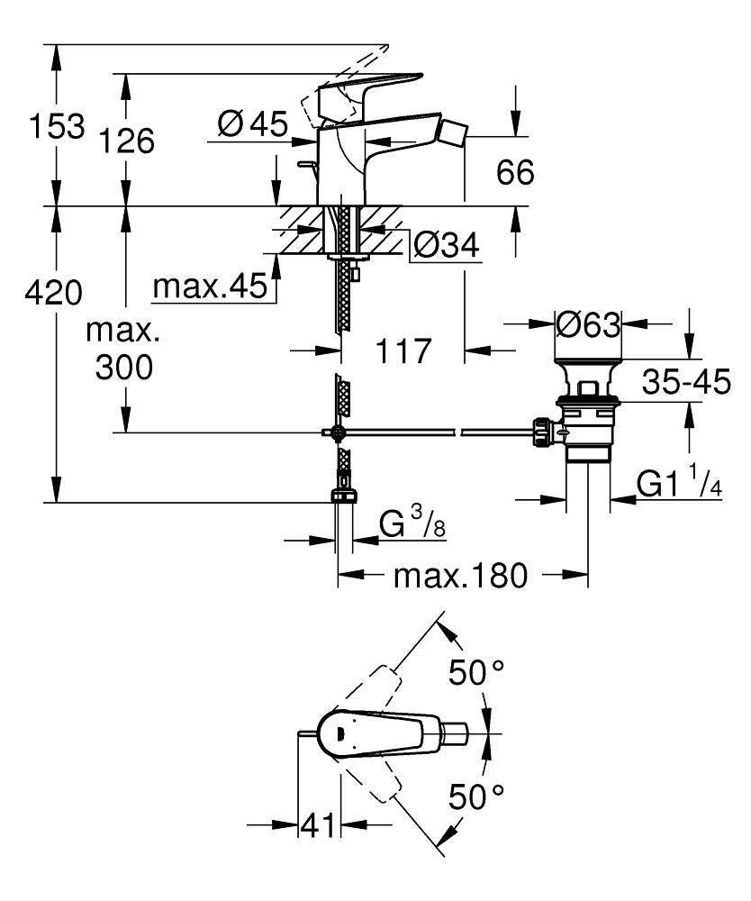 Bauedge baterija za bide 23331001