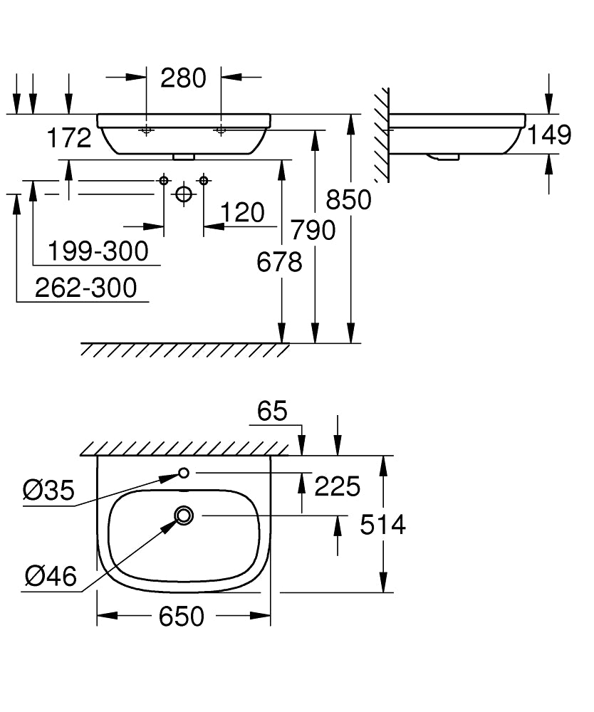 Euro Ceramic umivaonik 65 39323000