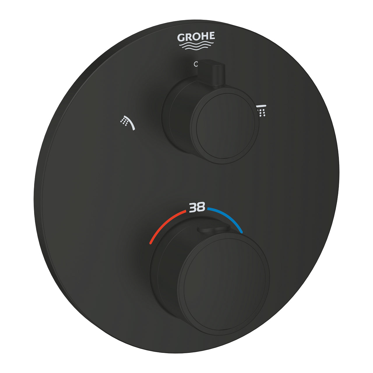 Grohtherm termostatski mešač sa prebacivačem matte black 1022082430