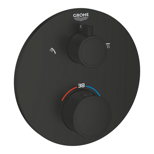 Grohtherm termostatski mešač sa prebacivačem matte black 1022082430