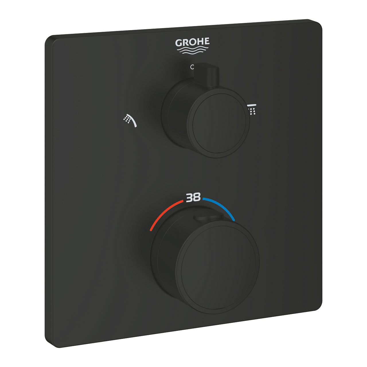 Grohtherm termostatski mešač sa prebacivačem matte black 1022092430