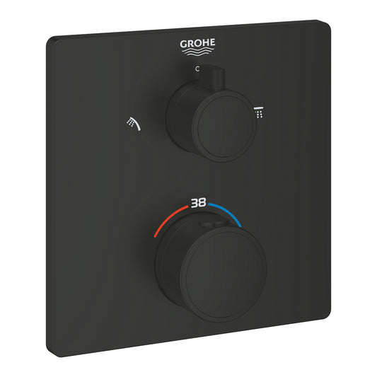 Grohtherm termostatski mešač sa prebacivačem matte black 1022092430