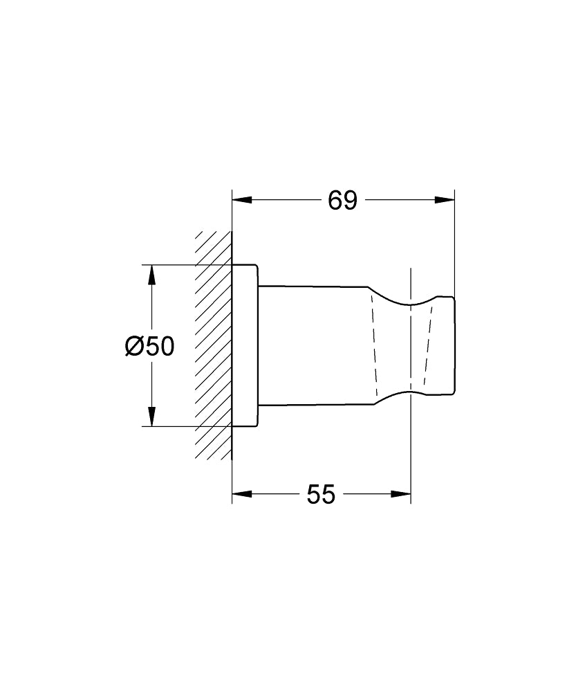 Rainshower držač tuš ručice hard graphite 27074A00