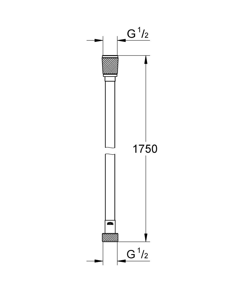 Silverflex tuš crevo 1750mm phantom black 28388KF1