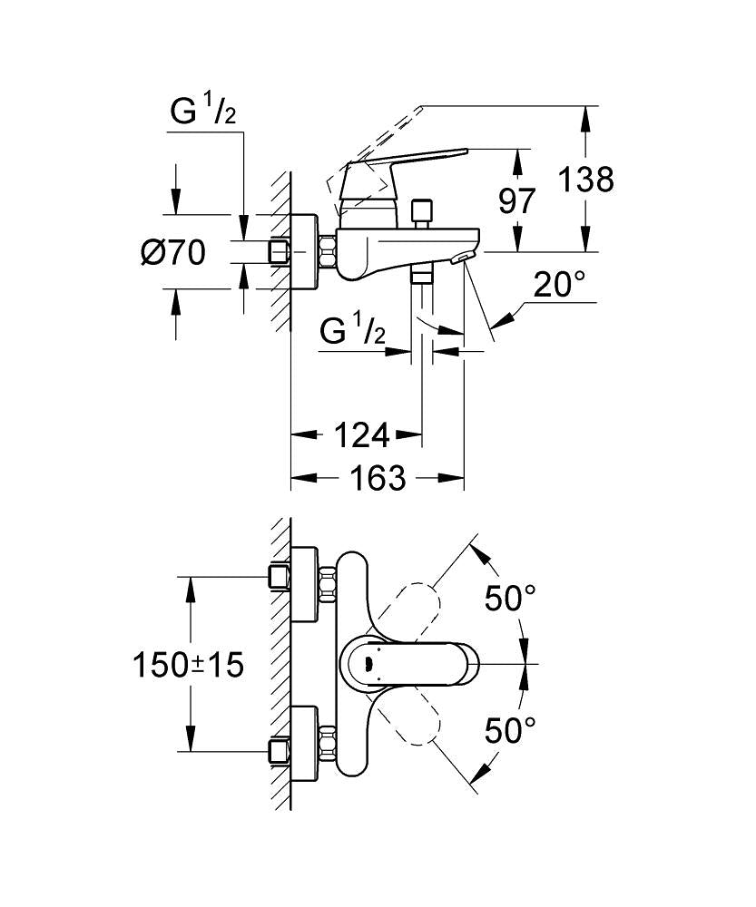 Eurosmart Cosmopolitan baterija za kadu 32831000