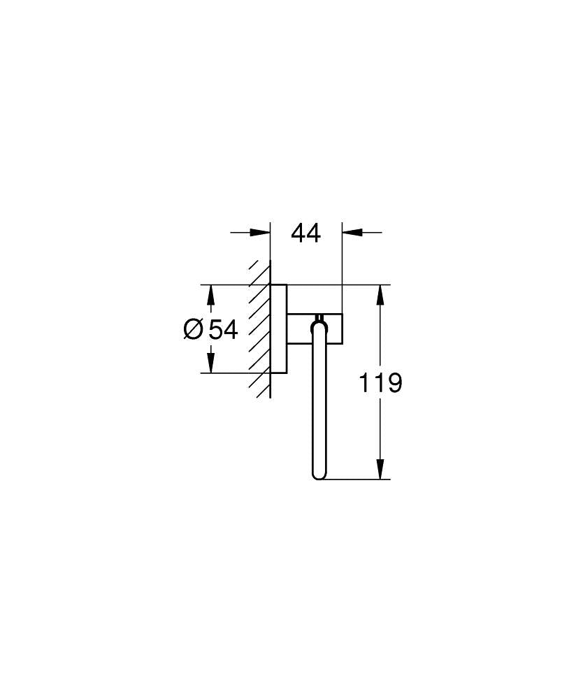 Essentials držač toalet papira hard graphite 40689A01