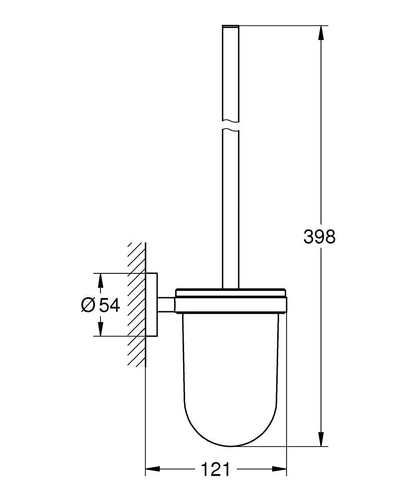 Essentials WC četka konzolna hard graphite 40374A01