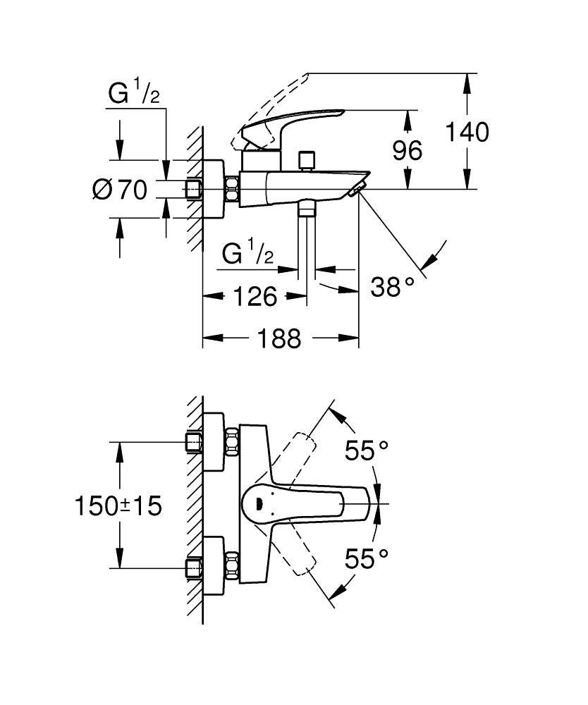Eurosmart baterija za kadu 33300003